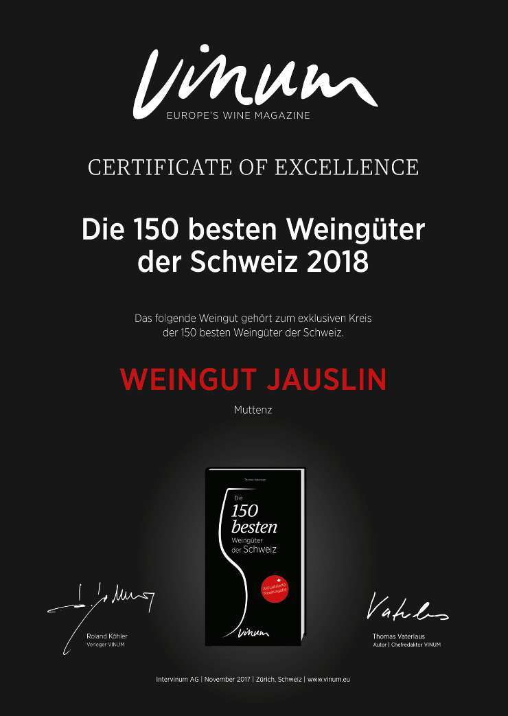 Die 150 besten Weingüter der Schweiz